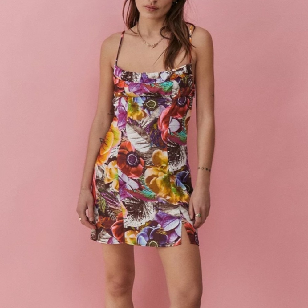 Urban Outfitters Lumi Floral Bodycon Mini Dress Size Small